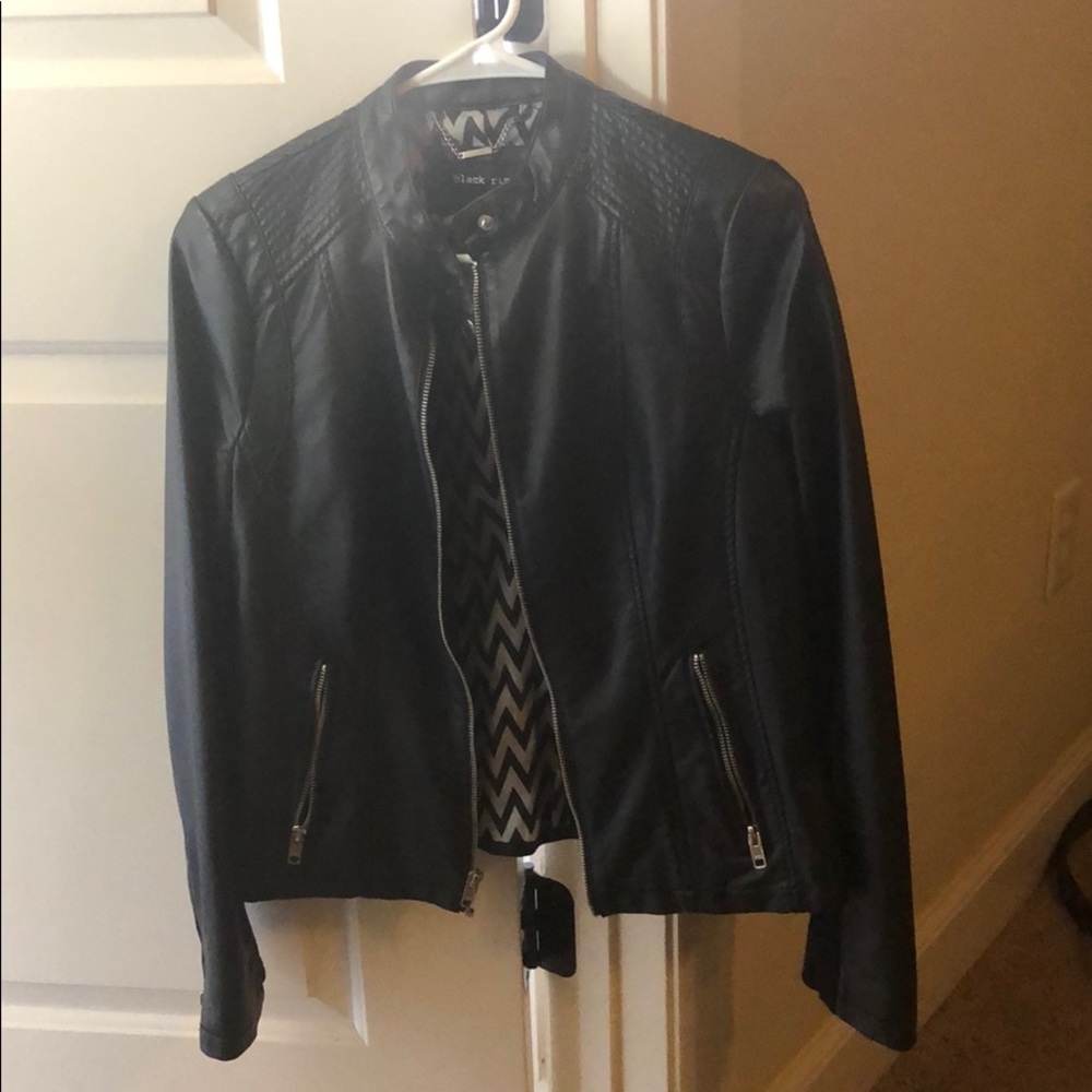 Real leather black jacket